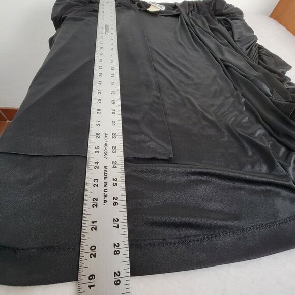 Vintage Cheryl Kaye Black Open-Front Ruched Sleeve Kimono Cardigan Jacket Sz 14 - Picture 6 of 6